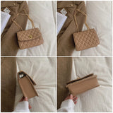 Women's PU Leather Shoulder Bag Solid Messenger Handbag All-match Shopper