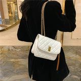 Women's PU Leather Shoulder Bag Solid Messenger Handbag All-match Shopper