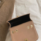 Women's PU Leather Shoulder Bag Solid Messenger Handbag All-match Shopper