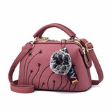 Embroidered Shoulder Messenger Bag Women