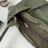 Bohemian Beach Bag Tassel Shoulder Bag Hand-woven Straw Tote Bag