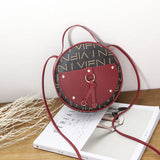 Summer Tassel Small Round Handbag Messenger Bag