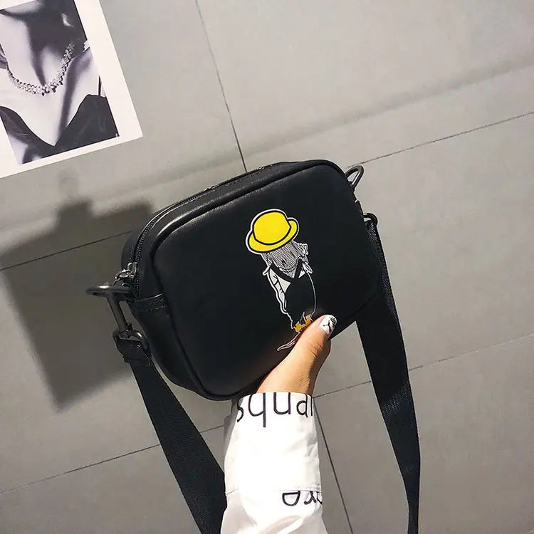 Summer Retro Small Square Bag Pu Shoulder Messenger Bag