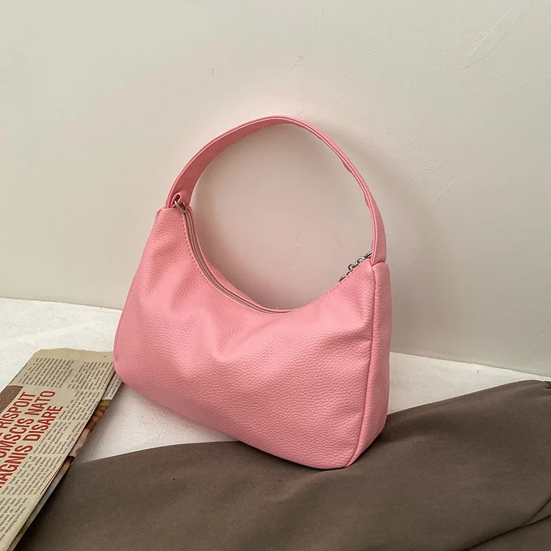 Solid Colors Shoulder Mini Bags Handbag Female Small Hobo Bags Clutch