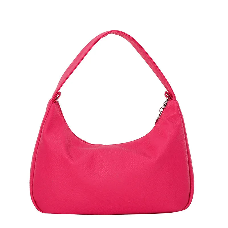 Solid Colors Shoulder Mini Bags Handbag Female Small Hobo Bags Clutch