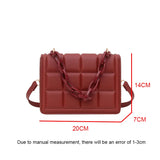 Checkered Small Square Bag Acrylic Chain Shoulder Bag