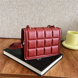 Checkered Small Square Bag Acrylic Chain Shoulder Bag