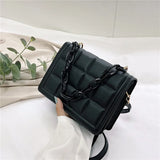 Checkered Small Square Bag Acrylic Chain Shoulder Bag