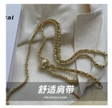 Women's Soft Leather Chain Shoulder Crossbody Bag Small Messenger Flap Bag