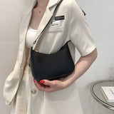 Women's Retro Solid PU Leather Shoulder Bag