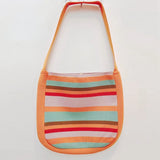 Creative Stripe Contrast Shoulder Bag