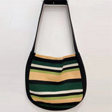 Creative Stripe Contrast Shoulder Bag