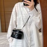 Women's Beaded Messenger Bag Pu Leather One-shoulder