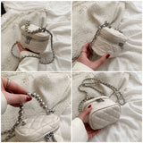 Women's Beaded Messenger Bag Pu Leather One-shoulder