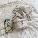Women's Beaded Messenger Bag Pu Leather One-shoulder