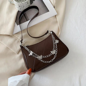 Vintage Butterfly Messenger Bag Chain Strap