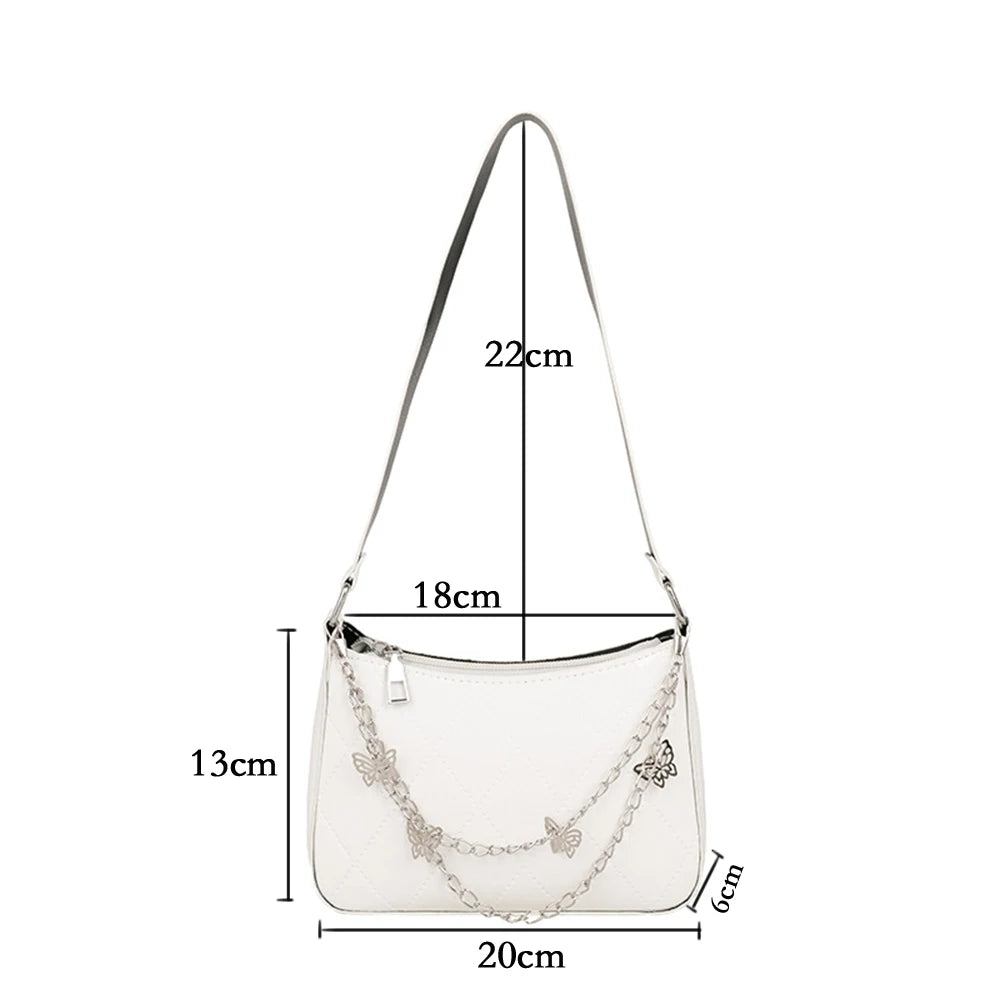 Vintage Butterfly Messenger Bag Chain Strap