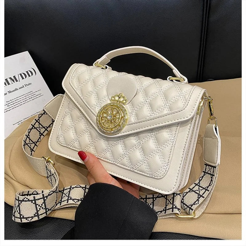 Small Square Crossbody Bag Diamond Chain Handbags for Women