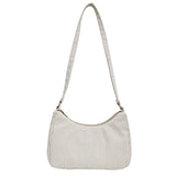 Retro Corduroy Shoulder Bag - Small Handbag for Women
