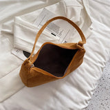 Retro Corduroy Shoulder Bag - Small Handbag for Women