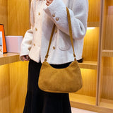 Retro Corduroy Shoulder Bag - Small Handbag for Women