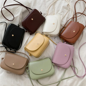 Women's Square Bag PU Messenger Crossbody Handbag