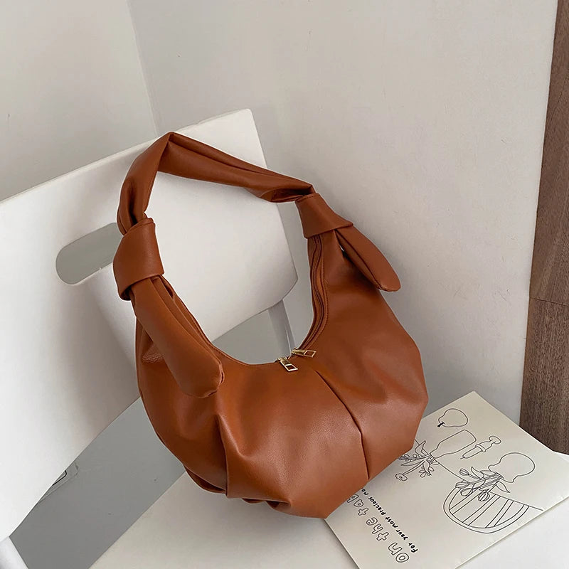 Women's Summer Half Moon Underarm Bag Casual Large Capacity Handbag