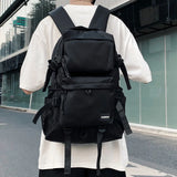 Women's Nylon Gothic School Backpack Motorcycle Rucksack