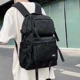 Women's Nylon Gothic School Backpack Motorcycle Rucksack