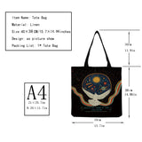 Geometric Tai Chi and Peace Tote Bag Shoulder Handbag