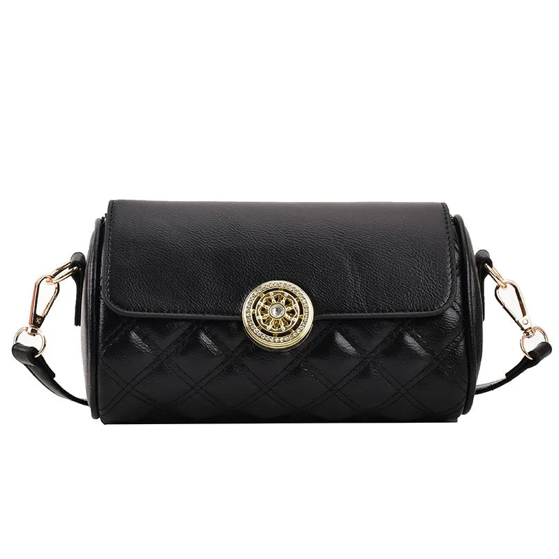 Women's Crossbody Bag with Wide Strap Zip Shoulder Handbag