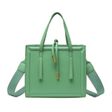 Women's PU Leather Shoulder Bag Cross Square Tote Handbag