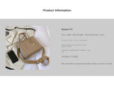 Women's PU Leather Shoulder Bag Cross Square Tote Handbag