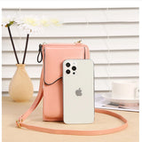 Women's PU Shoulder Bag Crossbody Purse Clutch Wallet Phone Bag