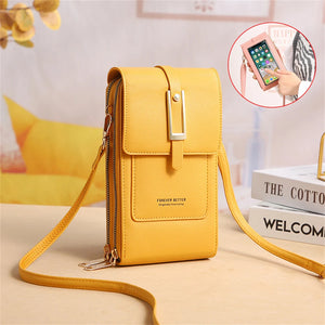 Women's Leather Small Shoulder Bag Sling Mobile Phone Pouch