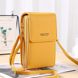 Small Touch Screen Shoulder Bag Soft Leather Wallets
