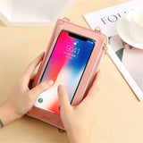 Women's Bag Wallet Shoulder Phone Clutch Soft Leather Touch Screen Bag