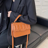 Women's Choker Shoulder Bag French Simplicity Pleated Crossbody