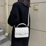 Women's Choker Shoulder Bag French Simplicity Pleated Crossbody