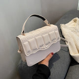 Women's Choker Shoulder Bag French Simplicity Pleated Crossbody