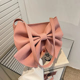 Women's Retro Bow Shoulder Bag Small Square Bag