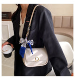 Women's Silk Ribbon Cross-Body Bag for Autumn Winter