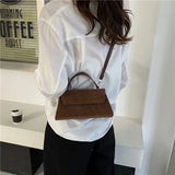 Corduroy Crossbody Bag Retro Small Square Bag for Women