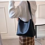 Women's Bucket Bag Soft Pu Leather Crossbody Shoulder Tote High Capacity