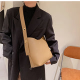 Women's Bucket Bag Soft Pu Leather Crossbody Shoulder Tote High Capacity