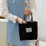 Canvas Large Capacity Casual Handbag for Women Top Handle Shopper Bags