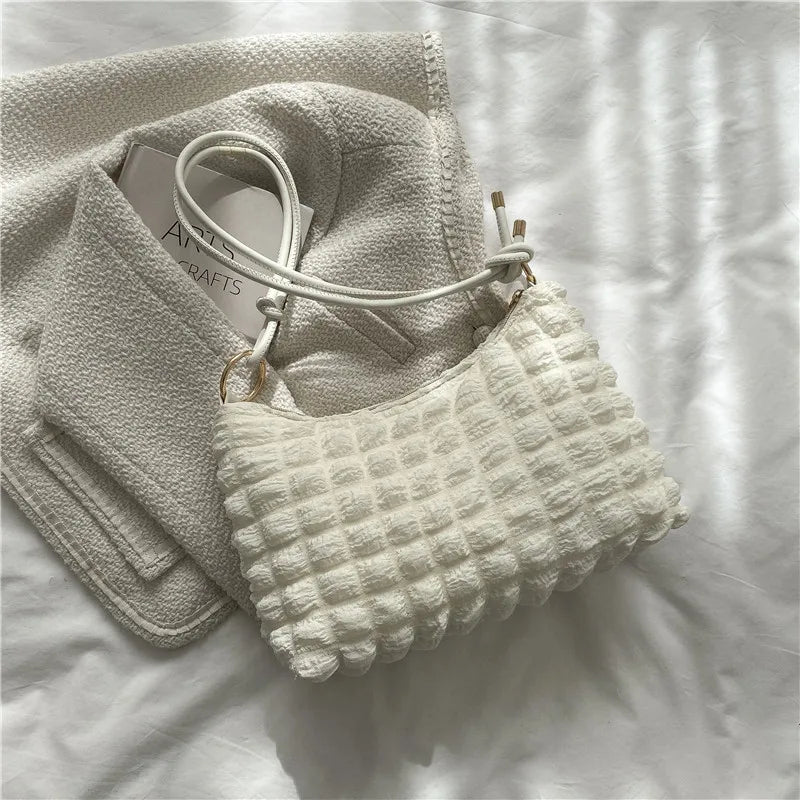 Women's Casual Plaid Cloth Shoulder Bag Large Capacity