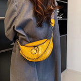 Women's Leather Crossbody Chest Bag Retro Shoulder Bag Wave Pack