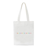 Women's Casual Canvas Shoulder Bag Large Capacity Harajuku Print Handbag