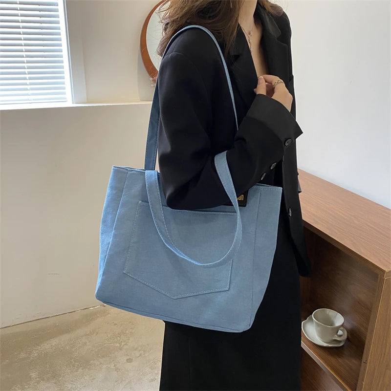 Canvas Tote Shoulder Bags for Women Casual Large Capacity Handbags